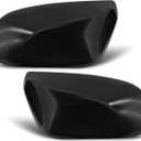 Pair Mirror Cover Caps Trim Compatible with Camry 2018 2019 2020 2021 2022 2023 2024 Side Exterior Door Rearview Mirror Guard Covers Black Left Drive Right Passenger Black