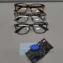 Gaoye Stylish Blue Light Glasses for Woman - Computer Glasses 99% Blue Light Blocking - Lightweight TR90 Frames - 3 pack (B2-matte Black+leopard+tortoise)