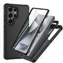 SunStory Compatible with Samsung Galaxy S24 Ultra 5G Case with HD Screen Protector,Heavy Duty Full-Body  Hybrid Protective Case for Galaxy S24 Ultra 6.8", Black