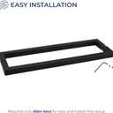 18" CTC Back-to-Back Shower Door Towel Bar, Matte Black
Back To Back, Stainless Steel Towel Bar, Mitered corners, Fits 1/4in-1/2in tempered glass, Frameless shower door compatible