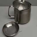 PUCOHOUSE 304 Stainless Steel Deep Fryer Pot with Basket & Strainer,Frying, Cooking, Camping,Oil Filter Container,2L2Qt)