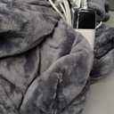 BOMOVA Heated Electric Blanket Twin - 62" x 84" Heating Blanket with 10 Heating Levels & 8 Hours Auto Off, Warm Flannel Blanket, Christmas Birthday Gifts for Women (Ash Gray)