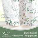 JINCHAN Spring Floral Kitchen Curtains Over Sink Farmhouse Linen Tier Curtains 24 Inch Length Cafe for Living Room Bathroom Botanical Small Drapes Rustic Light Filtering Rod Pocket 2 Panels Sage Green