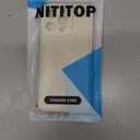 NITITOP Compatible with iPhone 15 Pro Max Case Cute Aesthetic Little Polka Dots Pattern Design for Women Men Girls Soft TPU Shockproof Stylish Full Camera Protective Phone Cover - White