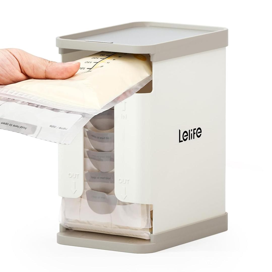 Breastmilk Freezer Organizer | Breastmilk Storage Container Storing System for Freezing Breastmilk | Use with Standard Milk Bags (White)