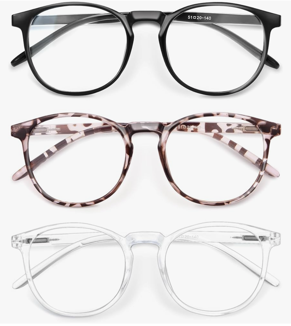 IBOANN Iconic Blue Light Glasses for Woman - Computer Glasses 99% Blue Light Blocking - Anti Eyestrain & UV Glare Protection