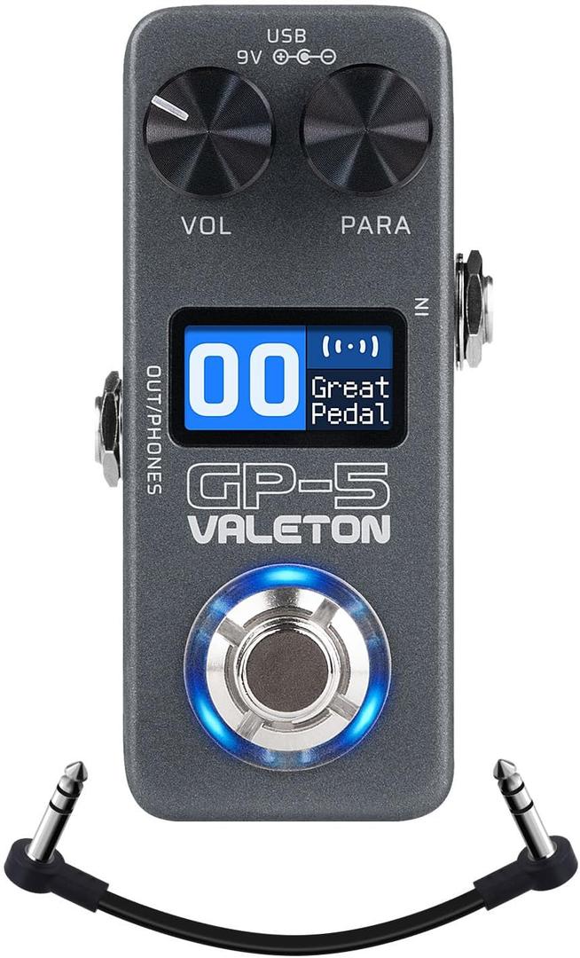 Valeton GP-5 Super Compact Multi-Effects Processor & NAM/IR Loader Pedal(Incl 1PCS Additional TRS Cable By VOLKTONE)