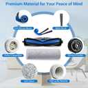 T80 Omni Replacement Parts for Ecovacs Deebot T80 Omni T80 for Yeedi M14 Plus Robotic Vacuum Cleaner Parts with 1 Roller,1 Mop,4 HEAP,6 Dust Bag,6 Side Brush,1 Clean Brush Accessories