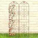 hogardeck 4 Packs 84 * 19 inch Metal Garden Trellis for Climbing Plants Outdoor,Heavy Duty,Coating Rustproof Trellis for Rose, Vegetable, Flowers, Expandable,Perfect for Training Climbing Plants
