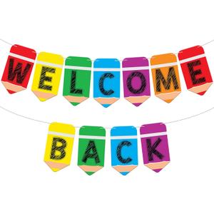 KatchOn, Welcome Back Banner for Classroom Decorations - Large, 10 Feet, No DIY | Back to School Backdrop for First Day of School Decorations | Back to School Decorations | Classroom Decor (Multicolor)