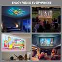 Video Projectors Mini Projector for Cartoon, Kids Gift, Smart Movie Projector for Home Theater/Outdoor, Compatible with HDMI, USB, Audio, TF Card, AV and Remote ControlBlue)