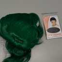 Green Wig with Bangs Short Wavy Bob Wigs for Women Loose Curly Colorful Wig Shoulder Length Natural Looking Synthetic Bob for Girl Cosplay Costume 14 Inches