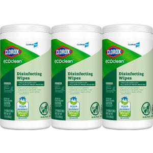 CloroxPro Clorox EcoClean Disinfecting Wipes, 75 Count, Pack of 3
