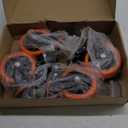 4 inch Stem Caster Wheels 2000lbs, Threaded Stem Casters Set of 4 Heavy Duty,3/8"-16 x 1(Stem Diameter 3/8", Length 1"), Safety Dual Locking Caster, Industrial Castor Wheels for Cart,Furniture