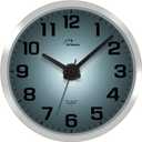 WallarGe Night Light Wall Clock for Bedroom - Silent Lighted up Wall Clock Glow in The Dark, Battery Operated Wall Clocks for Living Room/Kitchen, Easy to Read Large Digital Display, 12 Inch (Silver)