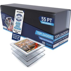 Premium Seamless 20PT - 360PT Thick Top Loaders for Cards | Top Loader Card Holder, Baseball Card Sleeves Hard Plastic, Hard Trading Cards Sleeves, TCG Sports Sleeve Hards, Toploader Clear Plastic.