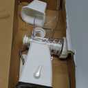 LHS Manual Meat Grinder with Stainless Steel Blades Heavy Duty Powerful Suction Base for Home Use Fast and Effortless for All Meats-White