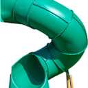 Backyard Discovery Tall Spiral Tube Slide - Right Exit, Green - Mounts To 5 Ft. Deck Height