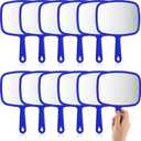 Geetery 12 Pcs Hand Mirror Handheld Makeup Mirrors with Handle Wall Mount for Cosmetic Bathroom Home Barber Salon Travel Portable Beauty School Gift for Women Student 6.69 x 9.45 Inch(Blue)