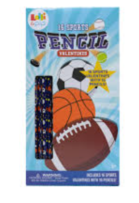 Lolli & Pip™ Sports Pencil Valentines Day Cards, 16 ct  2 Packs