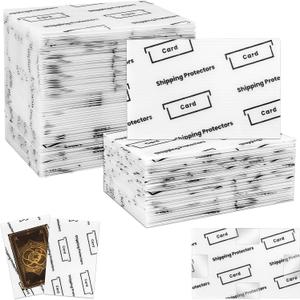 VOKOY 150 Pack Trading Card Shipping Protectors,4''x6'' Plastic Sports Cards Mailing Protectors with Seal Stickers, Hard Plastic Trading Shipping Supplies Precut Inserts Card Mailers (White)