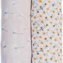 lulujo Baby Swaddle Blankets | Unisex Softest Breathable Cotton Muslin Swaddle Blanket Set | Neutral Receiving Blanket for Girls & Boys | 40in x 40in | Vintage Floral & Dragonfly | 2-Count