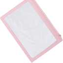 Nanshy Clear Pouches with Zipper Travel Bags for Women & Men - Cosmetic Travel Bag or Pencil Case - Flat Makeup Bag - Toiletry Clear Purse (Pink 11.5" x 8")