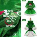 Yikeyo Dog Christmas Dress, Dogs Christmas Outfit Sweater LED Light Winter for Small Puppy Girl Clothes Costume,Cat Doggy Pet Apparel,Green,XXS