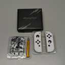 eXtremeRate DIY Replacement Shell Buttons for Switch & Switch OLED, White Custom Housing Case with Full Set Button for Joycon Handheld Controller - Controller NOT Included