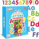 Curious Columbus Magnetic Letters and Numbers for Toddlers. Foam Alphabet Fridge Magnets and Numbers for Kid Learning. 123 ABC Toddler Magnets for Refrigerator
