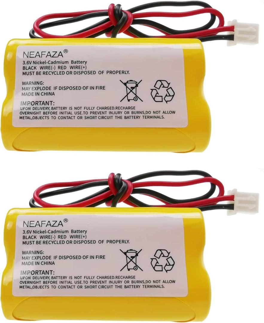 3.6V 900mAh AA Ni-Cd Exit Sign Emergency Light Battery Pack Replacement Compatible with Exitronix 10010037 Unitech 6200RP Dantona CUSTOM-318 OSA230 Lowes 253799 Unitech LEDR-1 (2 Pack)