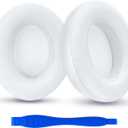Replacement Ear Pads Cushions for Beats Studio 2 & 3 Wireless Headphones, Earpads Covers Compatible with Studio 2.0 & 3.0 (B0501, B0500, A1914), Softer Memory Foam, Better Noise Isolation (White)