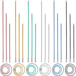 SUNNYCLUE 1 Box 36Pcs 6 Colors 2mm Wire Keychain Cable Stainless Steel Cable Wire Key Chain Colorful 4.61/5.98/8.15 Inch Heavy Duty Hanging Keyring Loops for Keychains Luggage ID Tag Keeper DIY Crafts