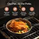 Our Place Large Always Pan | 12.5" Ceramic Pan with Modular Lid & Beechwood Spatula | Patented 10-in-1 Nonstick, Non-Toxic Cookware Made Without PFAS | Induction & Oven-Safe up to 450F 