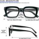 DXYXYO 3 Pack Retro Oversized Reading Glasses for Women Men Fashion Square Blue Light Blocking Computer Reader