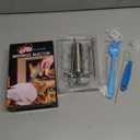 Marinade Injector Syringe Kit & Brush Set, Stainless Steel Meat Injector with 3 Professional Needles, 2-oz Large Capacity, Creates Tender Meat & Poultry Flavor, for BBQ Grill Smoker & Turkey & Brisket