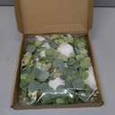 Yastouay 6.6 Ft White Flower Garland with 3D Butterfly, Artificial Eucalyptus Garland with Flowers Fake Rose Vine for Table Centerpiece Wedding Arch Baby Shower Party Room Backdrop Decor