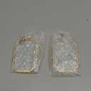 Qunclay 2pcs Pressed Flower Frames Floating Wall Hanging Double Glass Frames with Metal Chain for Display Dried Plant Specimen Picture Pretty Gifts for Mom Friends DIY Handy Craft(Gold,3.5 x 2.5 Inch)