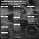 2025 Model Breathable Soft Leather Car Steering Wheel Cover for Men Women, Non-Slip, Comfortable,Universal 15 inches Steering Wheels, Black