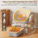 Hazrela Automatic Cat Litter Box,Self Cleaning Litter Box for Multiple Cats with Open Top Design,App Control and Safety Protection,Ultra-Quiet,Easy Setup,Light Gray