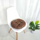Round Chair Seat Cushion for Dining Office Chairs,16"/18"/20" Solid Color Floor Seat Cushion Car Seat Cushion Soft Floor Seating Cushion Pillow for Living Room Bedroom (Light Coffee,20"x20"x3.5")