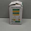 Cushious Electric Heated Blanket Throw 50''x60''Size Faux Fur Heating Blanket 10 Heating Settings, 1-8h Timer & Overheat Protection, Machine Washable, Soft Flannel and Sherpa Full Body Warmth