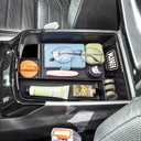 HGWEI Center Console Organizer Compatible with Kia Telluride 2020 2021 2022 2023 2024 2025 2026 Interior Accessories Insert Tray Coin Holder Armrest Secondary Storage Box, Black