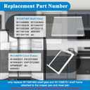 W11368751, W11697465 Refrigerator Crisper Drawer Cover Assembly (Frame+Glass) Compatible with for whirlpool, maytag, ikea, replaces W10905531, W10904001 Shelf Frame and W11449890 Glass Shelf