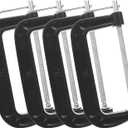 4 Pack C Clamp 8 Inch Heavy Duty Steel C Clamps Set, Cast Iron Frame Wood Working Clamps Industrial Strength C Clamp for Woodworking, Welding, Building, Automotive, DIY Carpentry