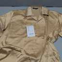 Mens Satin Shiny Cuban Shirts Luxury Short Sleeve Dress Button Down Stylish Solid Party Summer Business Shirt M