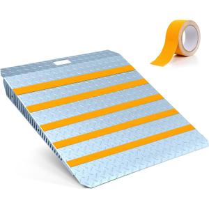 36" x 30" Heavy-Duty Shed Ramp for Riding Mower, Loading Ramps for Sheds Garage Threshold Doorway Lawn Mowers Tractor Snow Blower Wheelchairs Garden Cart, Anti-Slip Punch Plate