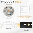 uxcell Round Recessed Door Lock, Stainless Steel Pocket Privacy Door Lock Latch with Key 2 1/6" Backset Hardware for 1-3/8" to 2" Door Panel Thickness, Silver