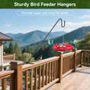 Heavy-Duty Adjustable Deck Railing Hook 28" Rotating, Clamp-Mount Hanger for Bird Feeders, Wind Chimes & Hanging Plants (Fits Up to 2.75", 12 lbs)