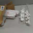 White Room Dividers Tension Curtain Rod, No Drilling Adjustable 72-200" W x 43-120" H Pole,Divider for Room Separation